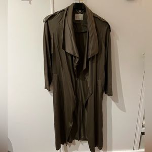 Soia & Kyo Green Long Duster Coat - Sz M